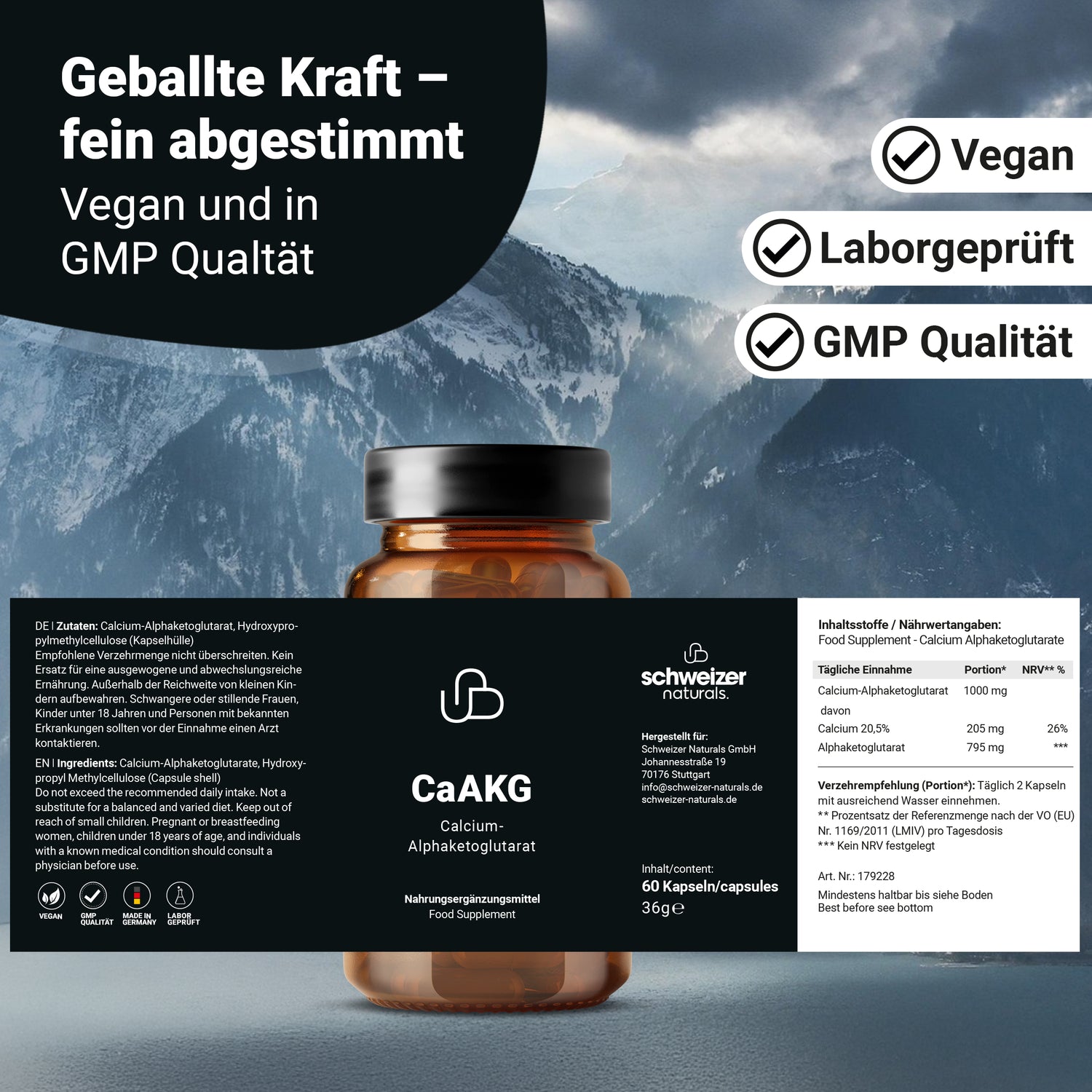 CaAKG Calcium-Alphaketoglutarat, 3x 60 Kapseln (Set)