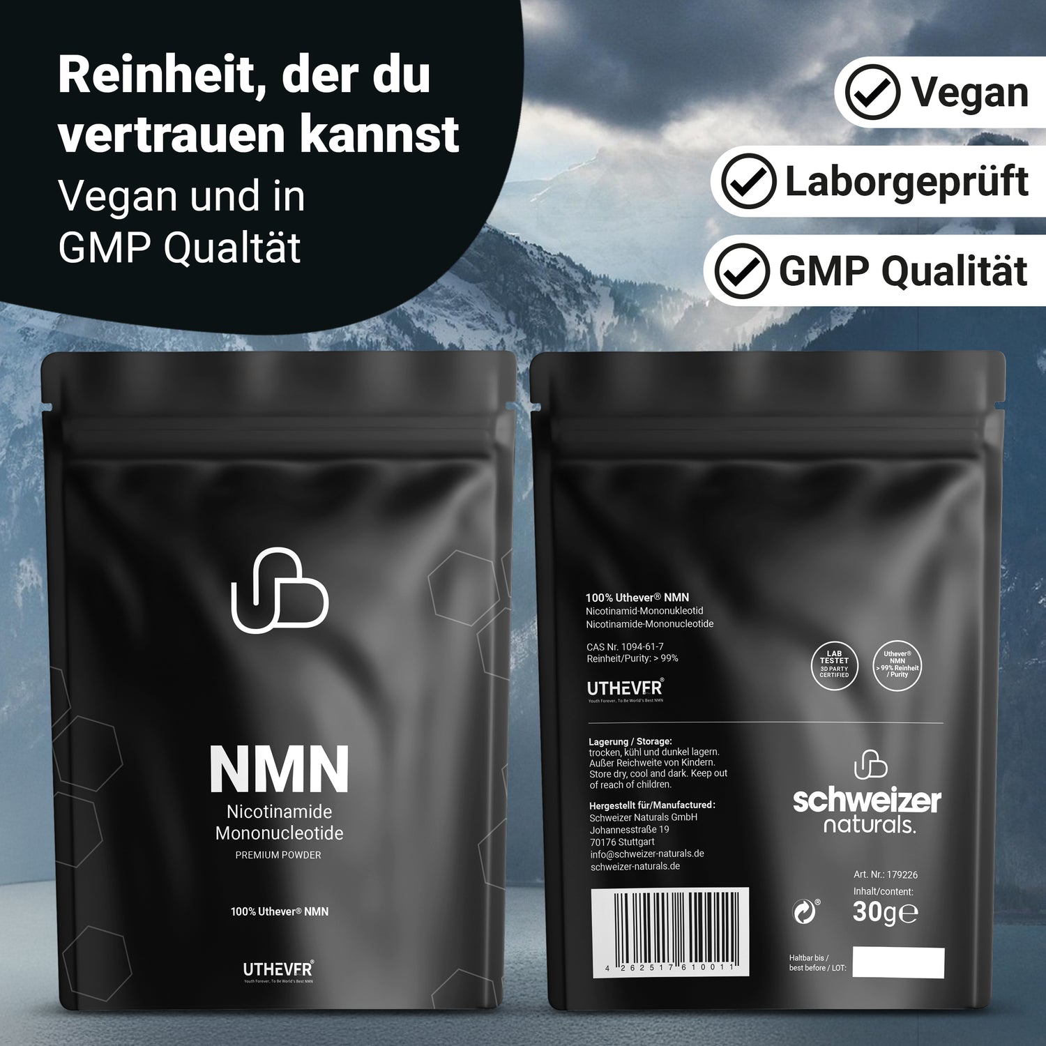 NMN Pulver - Premium Nicotinamid Mononukleotid 30g