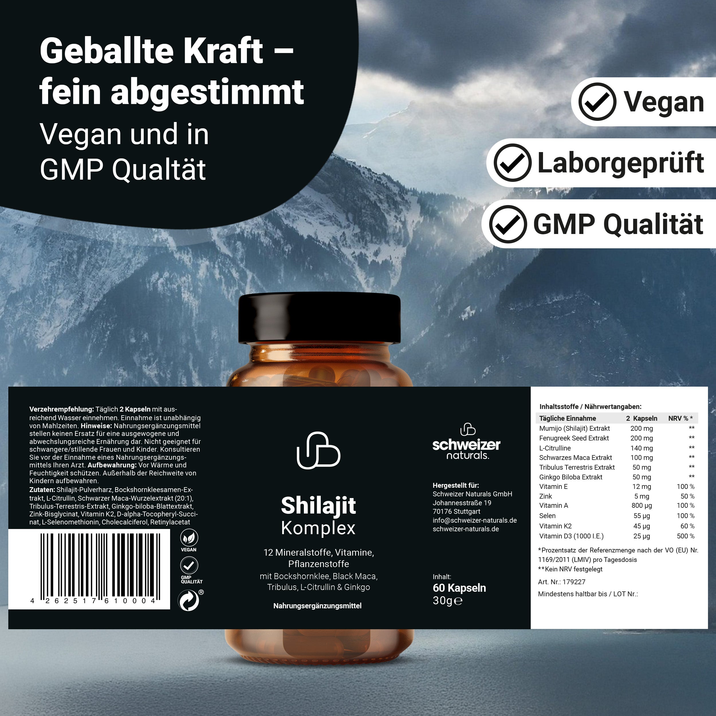 Shilajit Komplex, 60 Kapseln