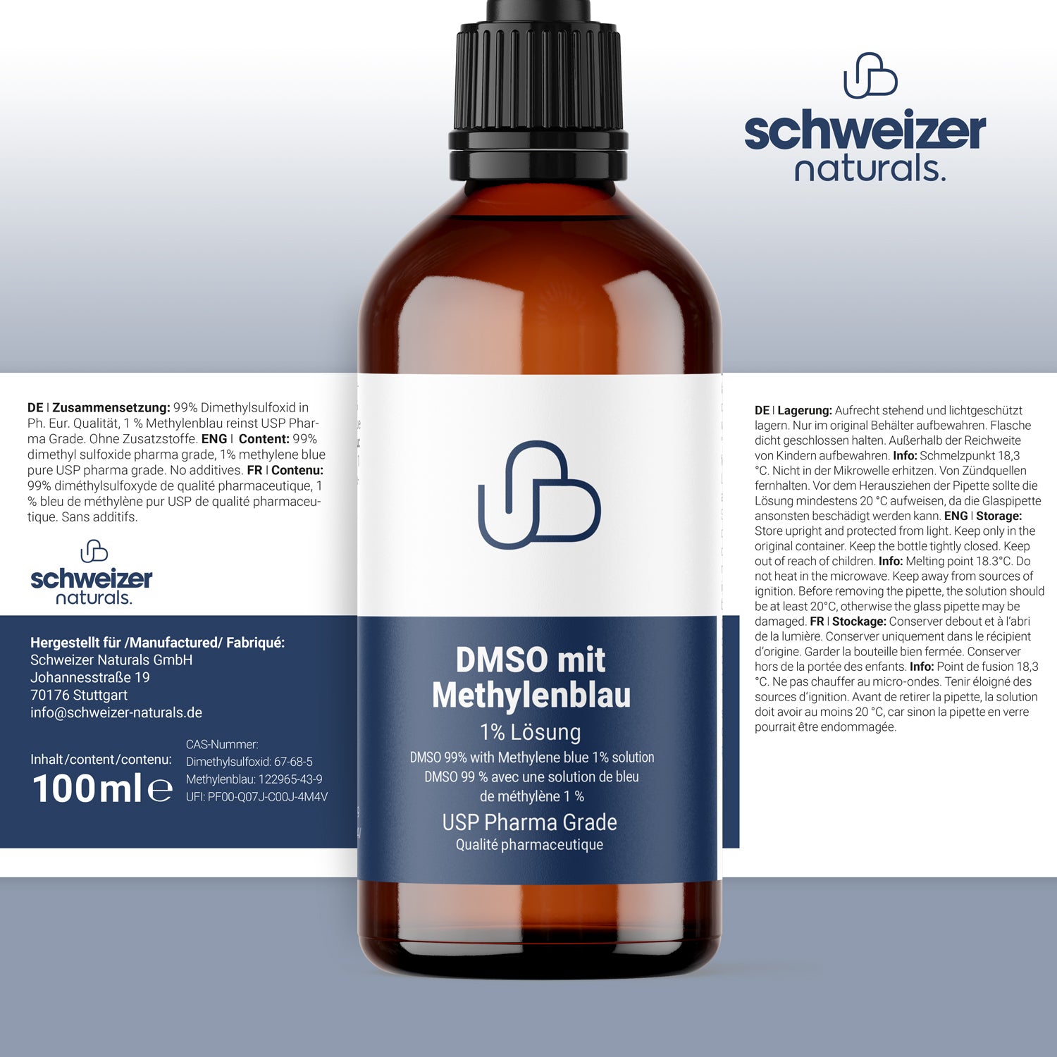 DMSO with methylene blue solution 1%