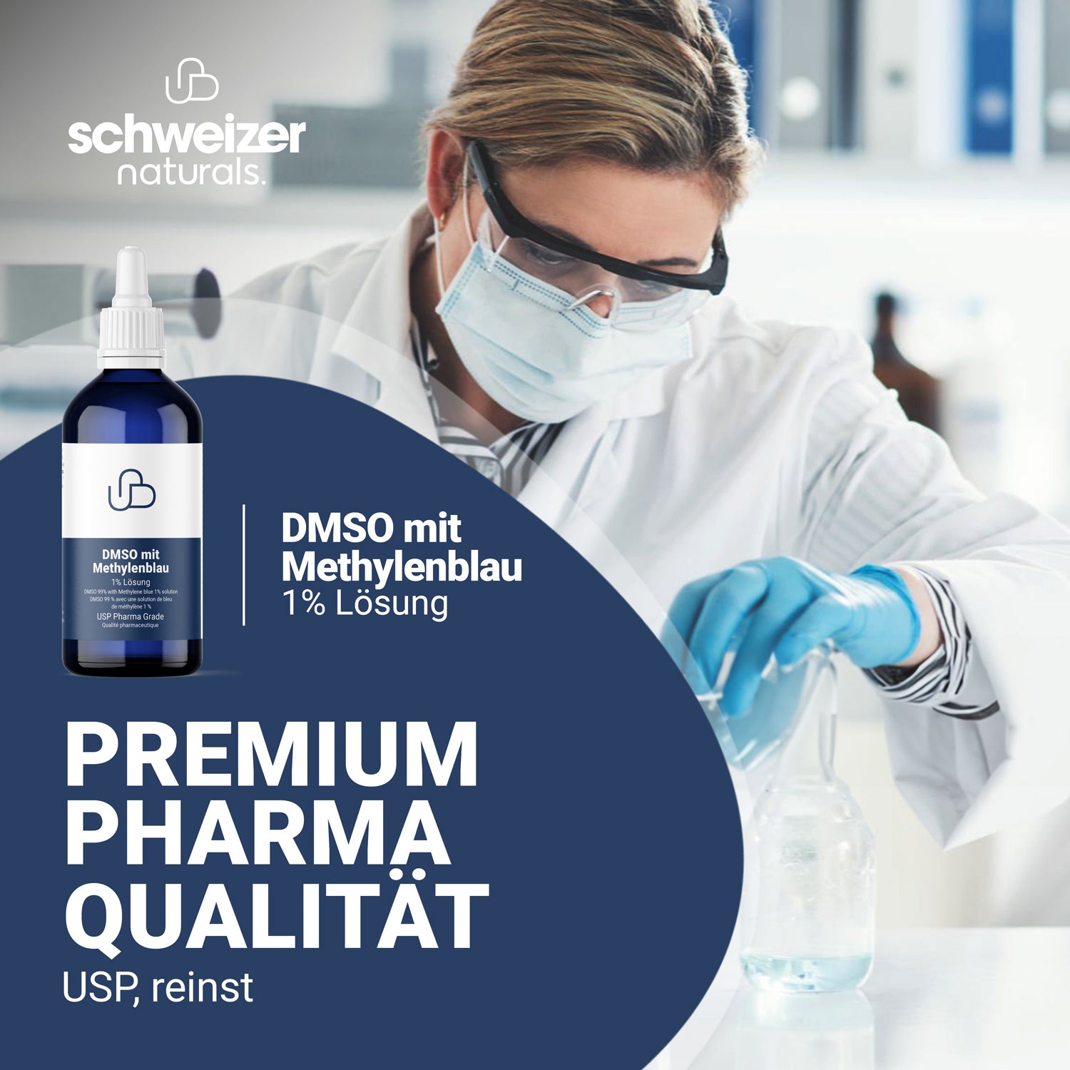 DMSO with methylene blue solution 1%