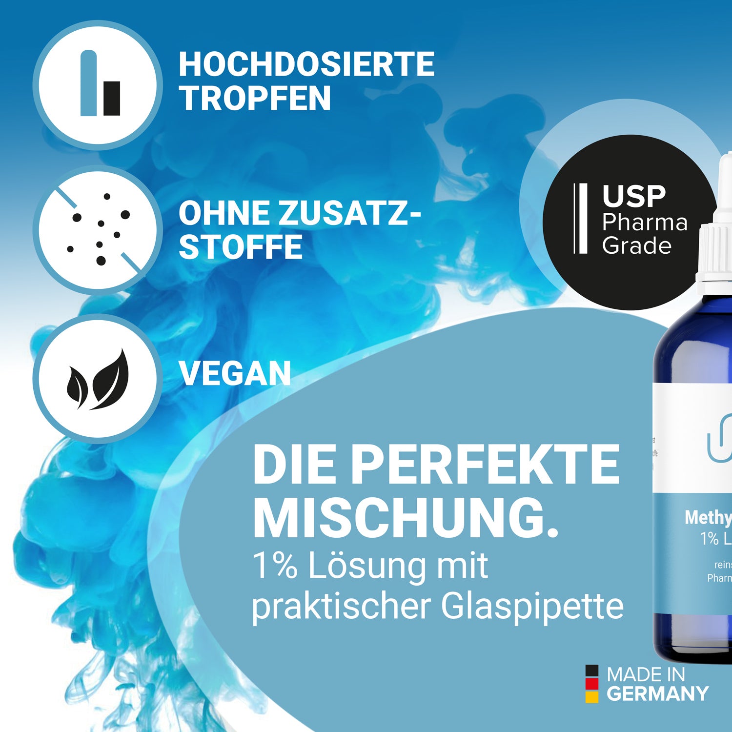 Methylenblau Lösung 1% Pharma Qualität 2x 100 ml