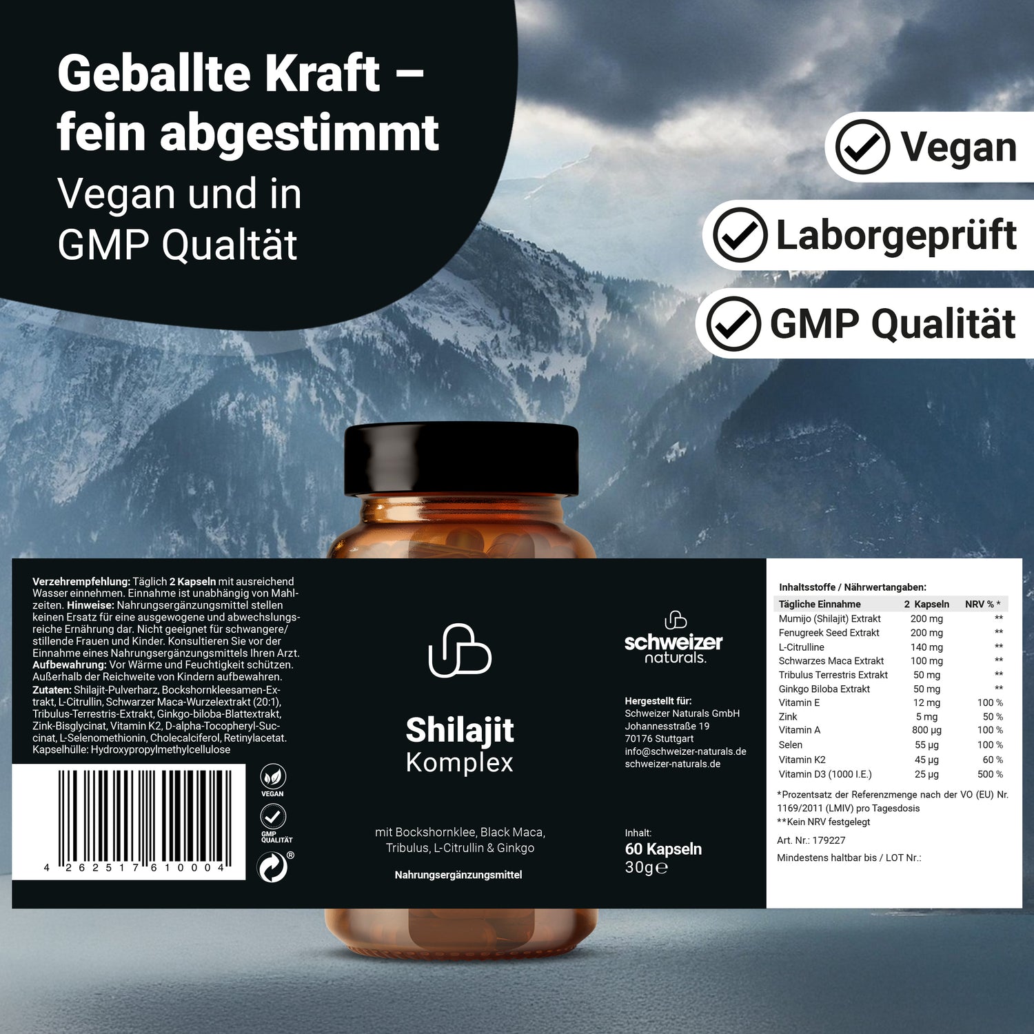 Shilajit Komplex, 3x 60 Kapseln (Set)