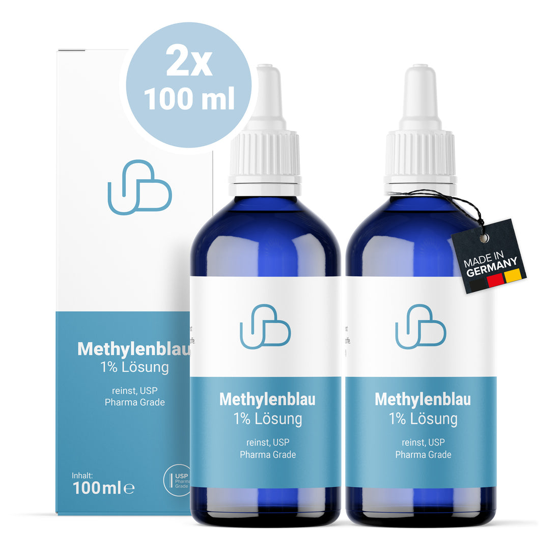 Methylenblau Lösung 1% Pharma Qualität 2x 100 ml
