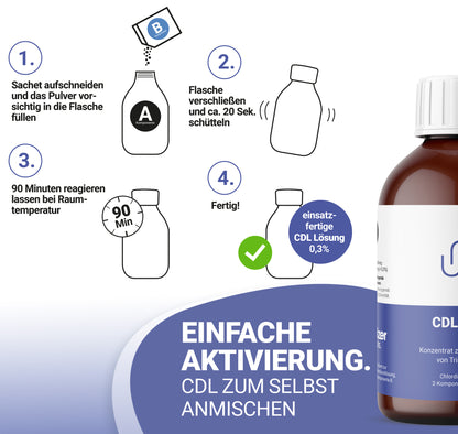 CDL 0,3 % Plus, concentré de dioxyde de chlore 250 ml